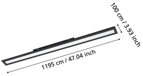 Eglo 900822 - LED Mennyezeti lámpa SALOBRENA LED/38W/230V 120x10 cm fekete