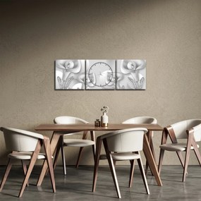 Kép - Virágos dizájn (órával) (90x30 cm)