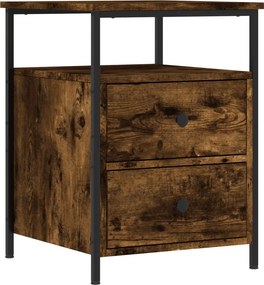 vidaXL füstös tölgy színű szerelt fa éjjeliszekrény 44 x 45 x 60 cm