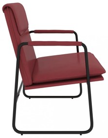 vidaXL bordó műbőr pad 100 x 64 x 80 cm