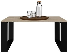 Odell MIX Salon Loft modern dohányzóasztal, 90x50x58 cm, sonoma-fekete