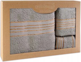 Törölköző D Pamut 100% Tiwano Hamu (p) 30x50+50x90+70x140 kpl.