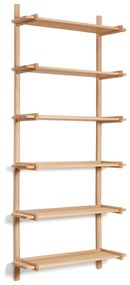 Natúr színű tölgyfa moduláris polcrendszer 90x202 cm Sitra – Kave Home