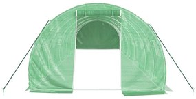 zöld acélvázas melegház 30 m² 10 x 3 x 2 m