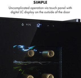 Klarstein Bellevin 18 Uno, borhűtő, 52 liter, 11 - 18 °C, 1 zóna