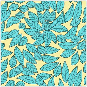 Poszterek 70x70 Türkiz levelek Türkiz