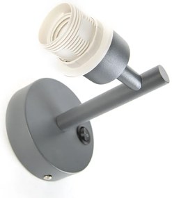 Modern fali lámpa sötétszürke 1-es kapcsolóval - Combi