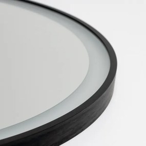 Brilagi-LED dimmelhető, páramentesítő fűtéssel ellátott tükör LED háttérvilágítással ALU PRO LED/18W/230V Ø 60 cm IP44 fekete