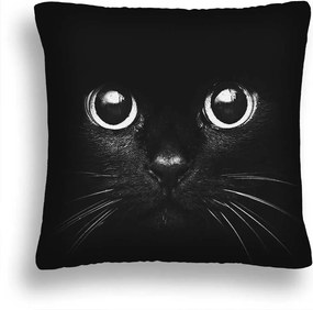 Nagy 50*x50 Macska Párna 12 Fekete Macska Szem