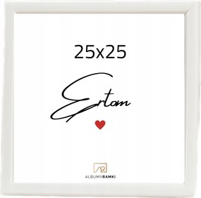 Képkeret 25x25 fehér Aura univerzális klasszikus üveg