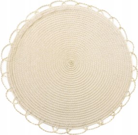 Kerek alátét bézs műanyag 38 x 38 cm