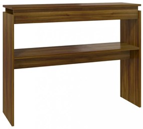 barna tölgyszínű szerelt fa tálalóasztal 102 x 30 x 80 cm