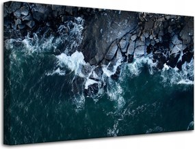 VĂĄszonkĂ©p TermĂ©szet HullĂĄmok Tenger SziklĂĄs Tengerpart KĂ©k vĂz 80x50