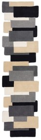 Szürke gyapjú futószőnyeg 60x230 cm Collage – Flair Rugs