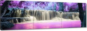 Vászonkép 120x40 Lila vízesés