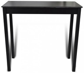 fekete MDF bárasztal 115 x 55 x 107 cm