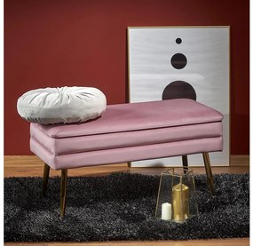 Halmar Pad tárolóhellyel VELVA 37x78 cm rózsaszín/arany V-CH-VELVA-RÓŻOWY/ZŁOTY