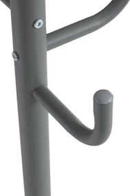 Věšák, kov, šedá, 80609-06 GREY