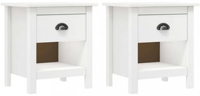 Hill 2 db tömör fenyőfa éjjeliszekrény 46 x 35 x 49,5 cm