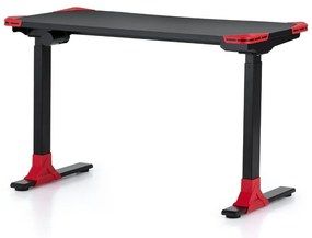 OfficeTech Game állítható magasságú asztal, 120 x 60 cm, fekete