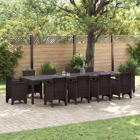 Kertasztal Barna 350x100x73 cm Poliratán