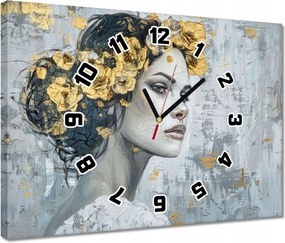 Óra 40x30 Lány arany koszorúval