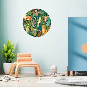 PIPPER. Kör alakú falmatrica "Állatok a dzsungelből" Méret: 60cm