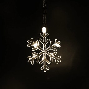 Kültéri fényfüzér Snowflakes, 200x60cm, LED, melegfehér, időzítő, 8 funkció, elemes, 200 cm