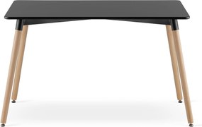 AKCIÓ Fekete étkezőasztal ADRIA 120x80 cm II. osztályú