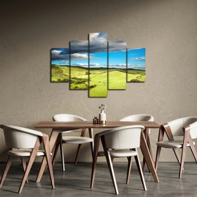 Kép - Zöld táj dombokkal (150x105 cm)