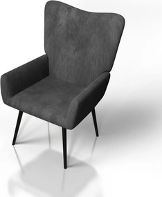 Kordbársony karosszék kényelmes szürke