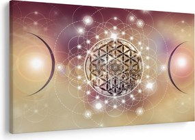 Kép - Mandala elemekkel (90x60 cm)