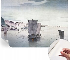 Divatos öntapadós fali tapéta Vitorlás tájkép 208x146 cm