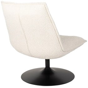 Fehér buklé fotel Jax – White Label