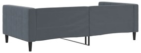sötétszürke bársony kanapéágy keret 100 x 200 cm