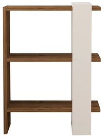 könyvespolc Gaye - Walnut, White