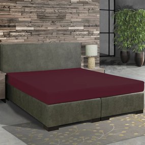 Szeder színű prémium bambuszos szeder színű gumis lepedő 180x200 cm és 200x220 cm-es matracra