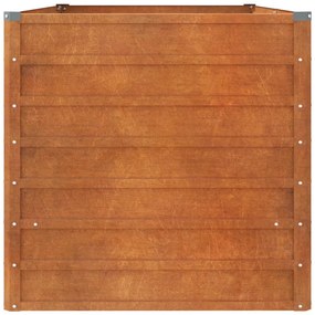rozsda színű színű corten acél kerti magaságyás 160x80x77 cm