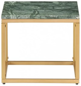 zöld márvány textúrájú valódi kő dohányzóasztal 40 x 40 x 35 cm