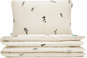 Ágyneműhuzat Fekete levelek 200x200 cm 2x 60x50 cm Mumla