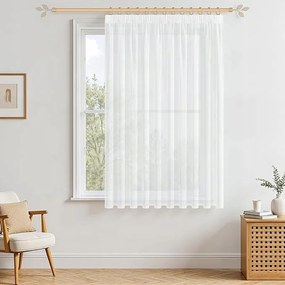 Mrtrees Egyszemélyes függöny ráncoló szalaggal 200x150 cm fehér