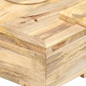magnókazetta formájú tömör mangófa dohányzóasztal 100x52x45 cm