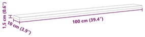 Polcos könyvespolc 4 pcs Barna 100 x 10 x 1.5 cm Faanyag