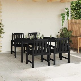 Kerti étkezőszék 4 pcs Fekete 65.5 x 55.5 x 88cm Műanyag