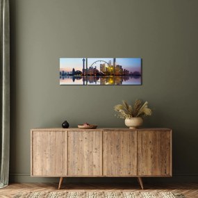 Egy kép a reggeli égboltról Sanghaj felett (órával) (90x30 cm)