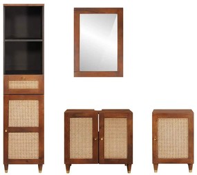 Fürdőszobai bútorok fiókkal ajtóval 4 pcs 38 x 33 x 160 cm