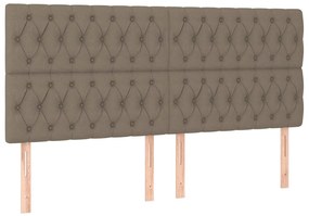 tópszínű szövet LED-es fejtámla 180x7x118/128 cm