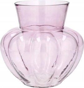 Üveg Váza 22cm Kerek Virágcsokor Boho Retro Ház Nappaliba