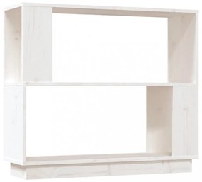 fehér tömör fenyőfa könyvszekrény/térelválasztó 80 x 25 x 70 cm