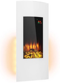 Lamington, elektromos kandalló, 2000 W, LED láng, forrólevegős fűtőtest, időzítő, világítás